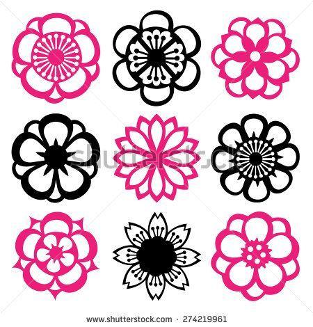 Japanese Flower Logo - japanese flower logo - Google Search | Silhouette creations ...