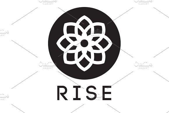 Japanese Flower Logo - Japanese Crest Star Flower Logo Set ~ Logo Templates ~ Creative Market