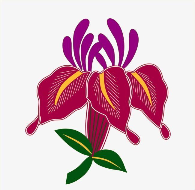 Japanese Flower Logo - Japanese-style Single Flower Orchid, Flower Clipart, Japanese Style ...