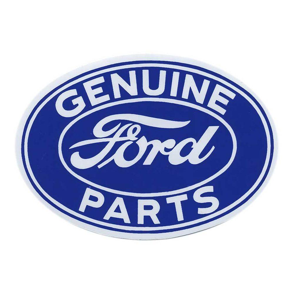 White with Blue Oval Logo - Genuine Ford Parts Decal 3