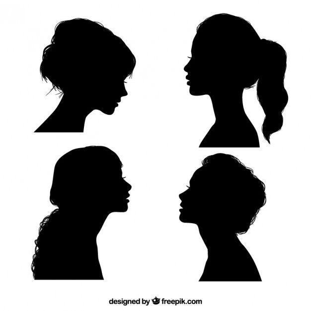 Girl Black and White Logo - Black girl silhouettes Vector | Free Download