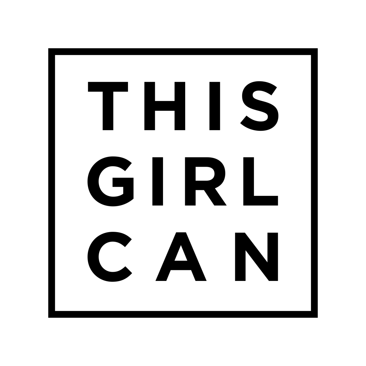 Girl Black and White Logo - This Girl Can