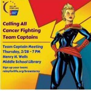 Relay for Life Superhero Logo - Brewster Relay for Life Team Captain Meeting