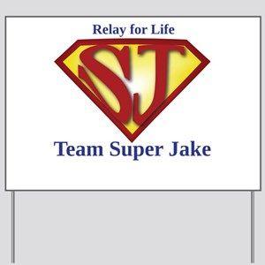 Relay for Life Superhero Logo - Relay Life Yard Signs - CafePress
