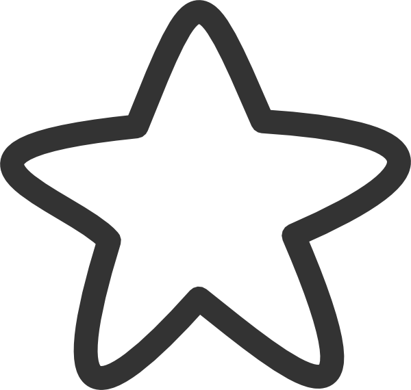 Cute Black and White Star Logo - White Star clip art - vector | shape crafts | Stars, Yellow, Art