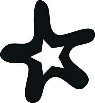 Cute Black and White Star Logo - Amazon.com: Cute Black and White Happy Kawaii Sky Elements Cartoon ...