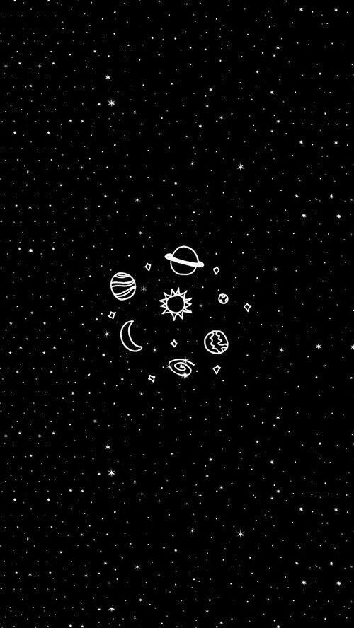 Cute Black and White Star Logo - Image about cute in Wallpapers
