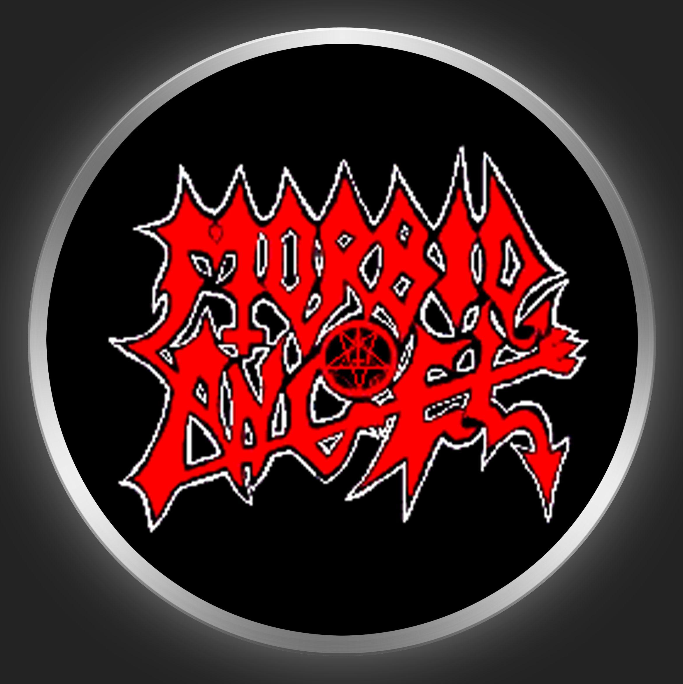Angel Red Logo - MORBID ANGEL - Red Logo On Black Button-