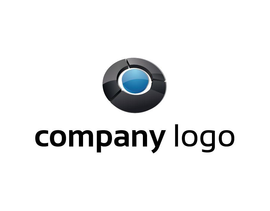 Black and Blue Company Logo - Company Logo - Abstract Target in Black and Blue - FreeLogoVector