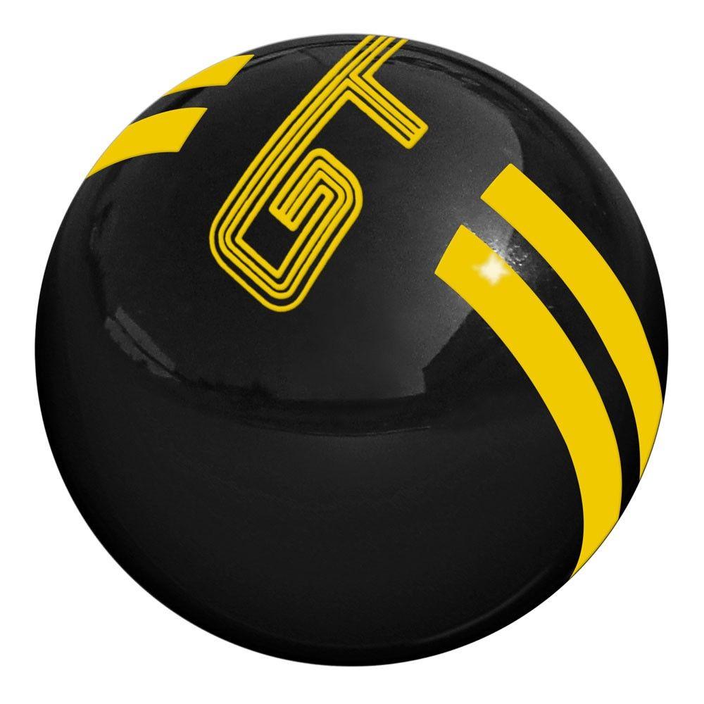 Black Yellow Sphere Logo - Mustang Shift Knob 2-1/8