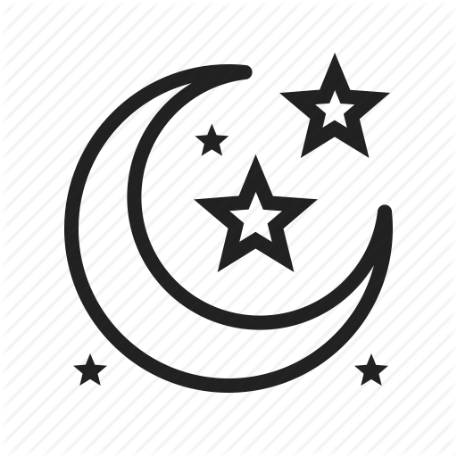 Cute Black and White Star Logo - Cartoon, cloud, cute, light, moon, rainbow, star icon