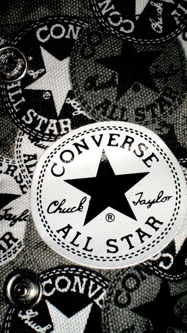 Cute Black and White Star Logo - Converse All Star iPhone Wallpaper | Converse All Stars | Converse ...