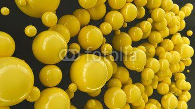 Black and Yellow Sphere Logo - Yellow spheres of random size on black background | Buy Photos | AP ...