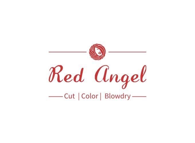 Angel Red Logo - Red Angel logo design - LogoAi.com
