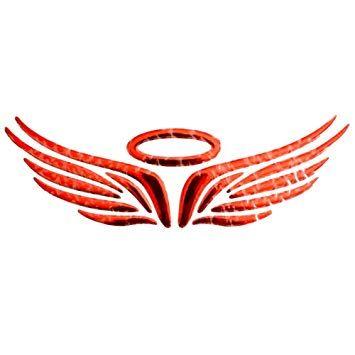 Angel Red Logo - Amazon.com: daffodilblob 3D Angel Wing Car Auto Stickers Decal ...