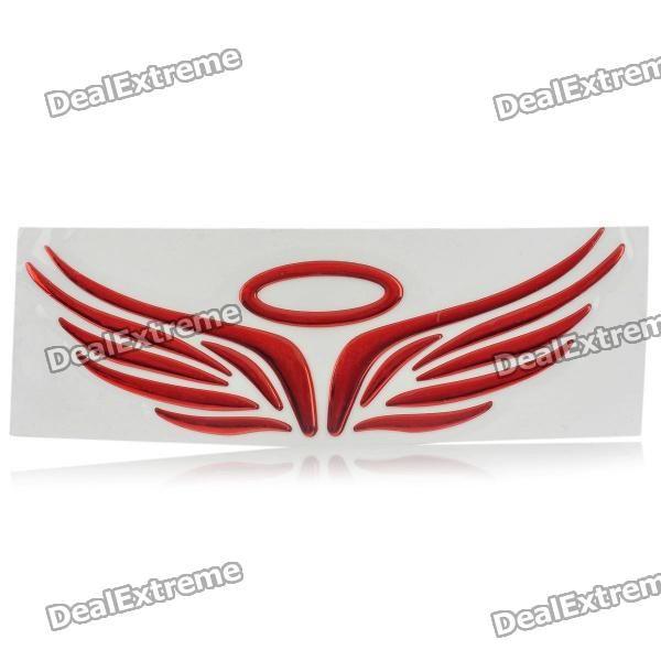 Angel Red Logo - 3D Red PVC Waterproof Angel Wings Halo Car Motor Badge Decal Sticker ...