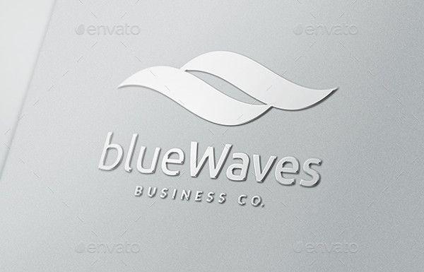 Blue and White Wave Logo - Wave Logo Designs Sample, Example, Format Download. Free