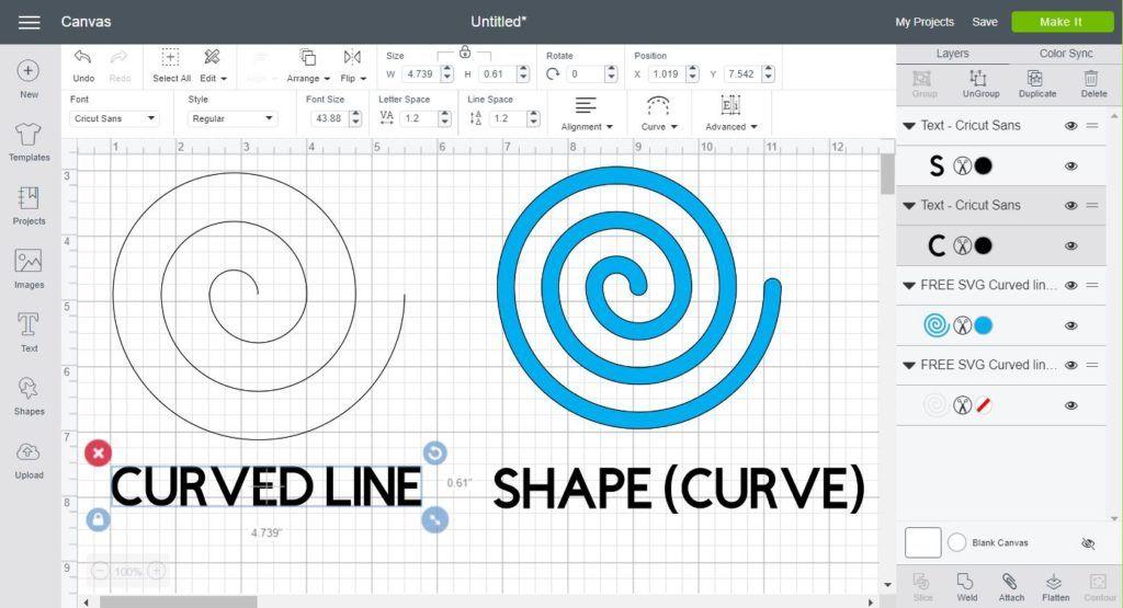 Curved Lines Circle Logo - How to make a Curved line in Cricut Design Space Daydream Into Reality