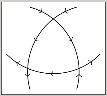 Curved Lines Circle Logo - Draw curved lines with arrow in LaTeX (TikZ) Stack