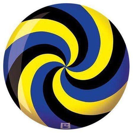 Black and Yellow Sphere Logo - Brunswick Bru60400575 Spiral Yellow Black Blue Viz A Ball