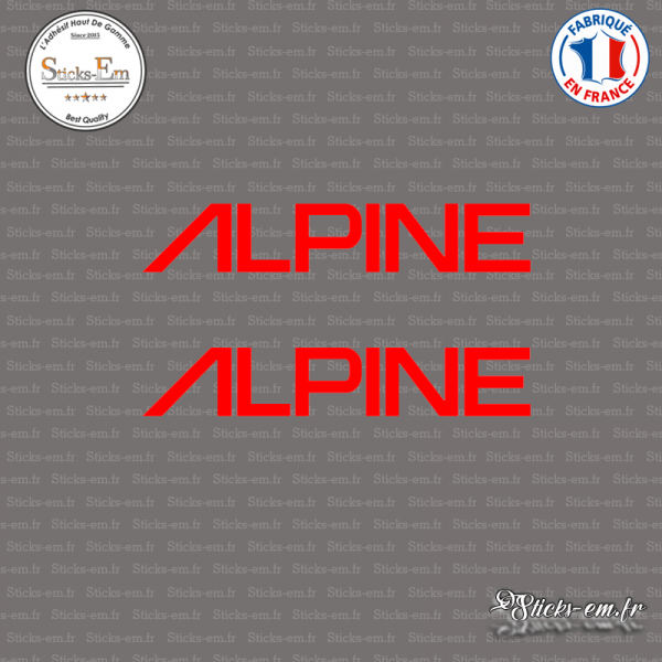 Red Alpine Logo - 2 Stickers Alpine Logo - Sticks-em
