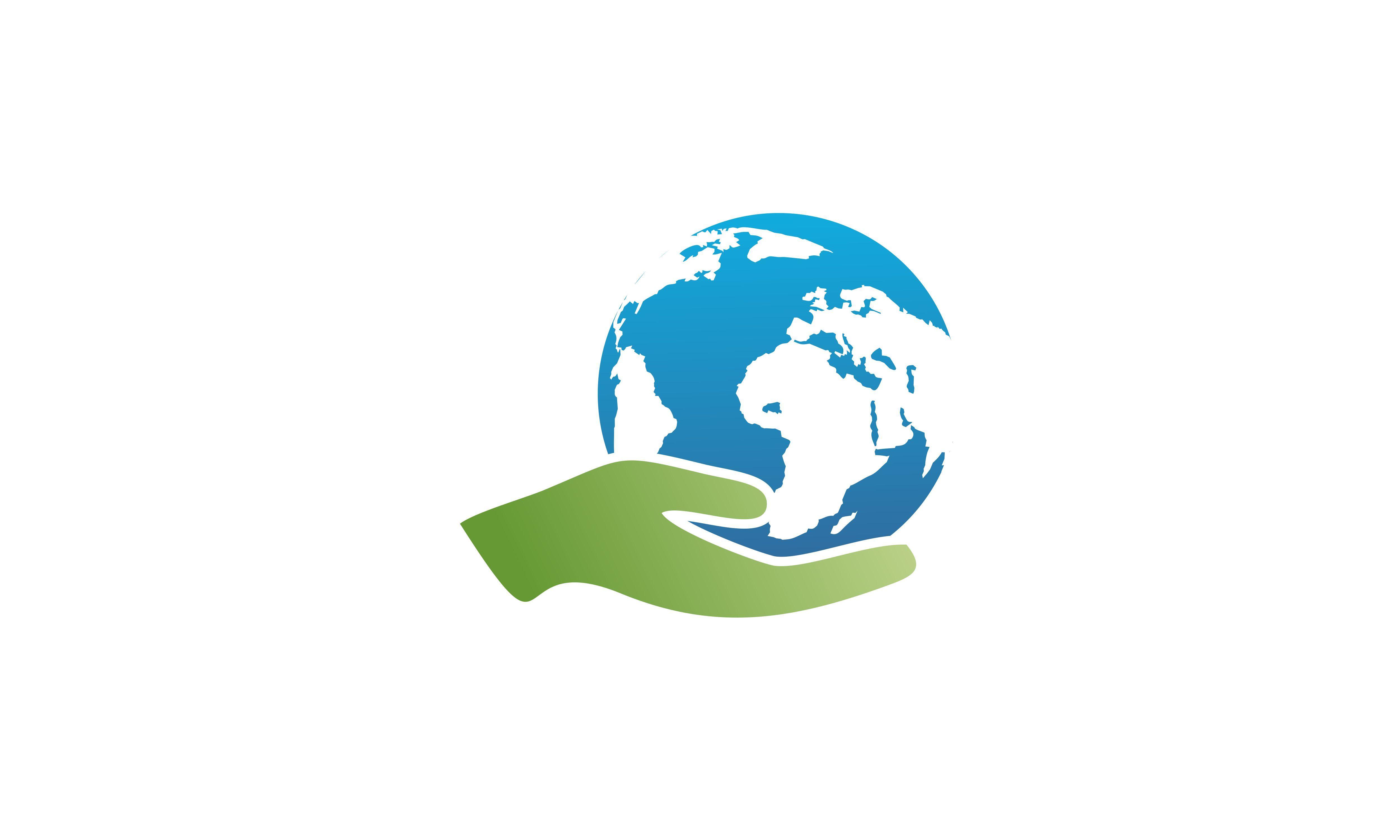 Earth Globe Logo - Hand Care, World, Globe Logo Graphic by Mansel Brist - Creative Fabrica