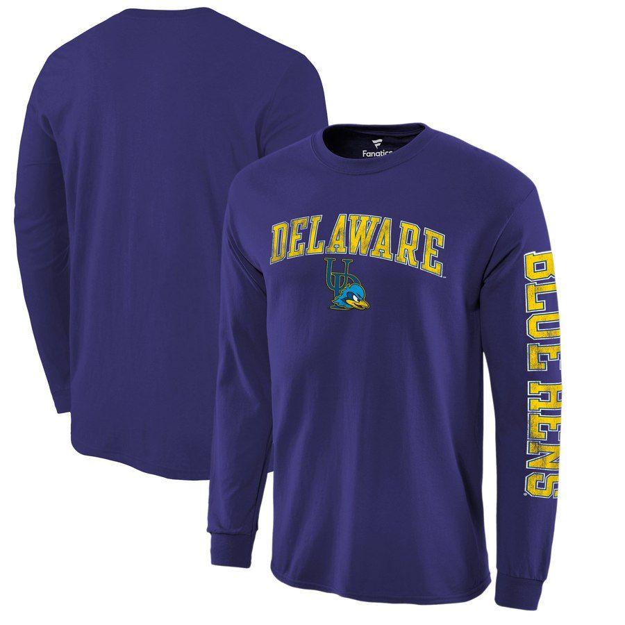 Delaware Fighting Blue Heads Logo - Fanatics Branded Delaware Fightin' Blue Hens Royal Distressed Arch ...