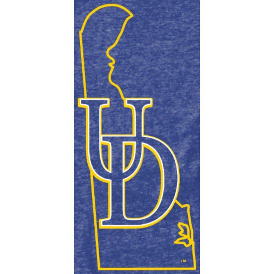 Delaware Fighting Blue Heads Logo - Delaware Fightin' Blue Hens Royal Auxiliary Logo Tri Blend T Shirt