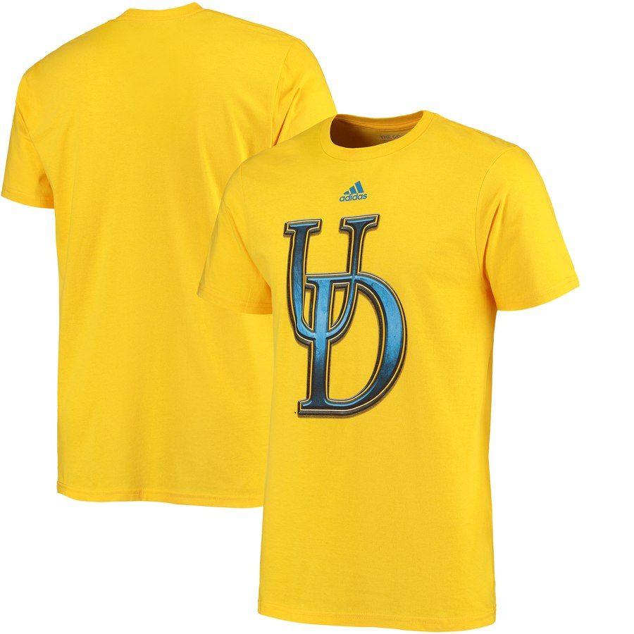 Delaware Fighting Blue Heads Logo - Delaware Fightin' Blue Hens adidas Chromed Logo T-Shirt - Gold