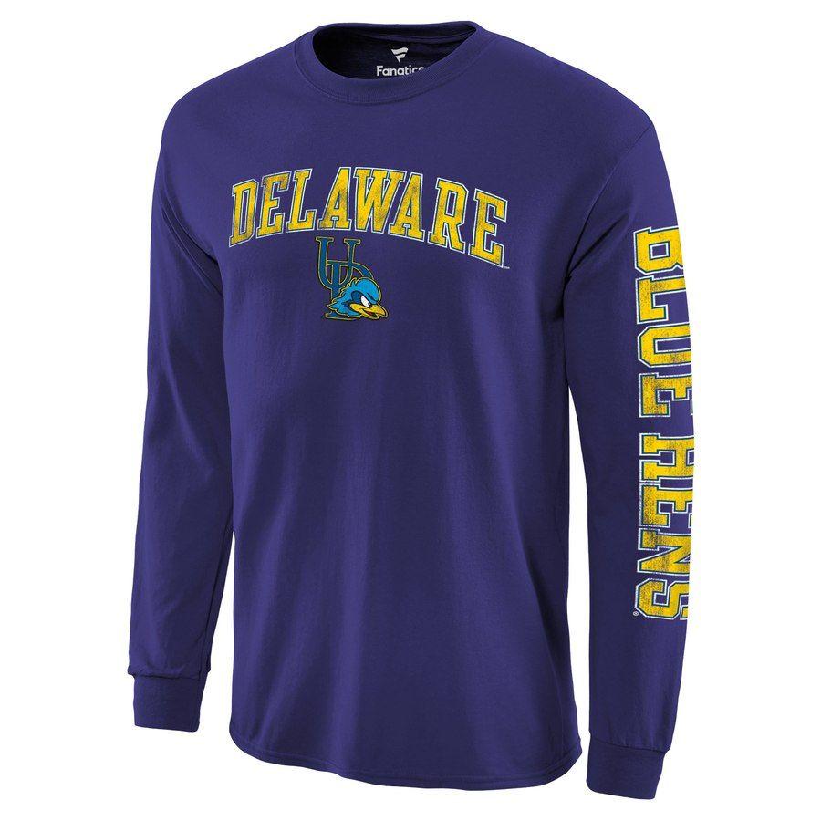 Delaware Fighting Blue Heads Logo - Fanatics Branded Delaware Fightin' Blue Hens Royal Distressed Arch ...