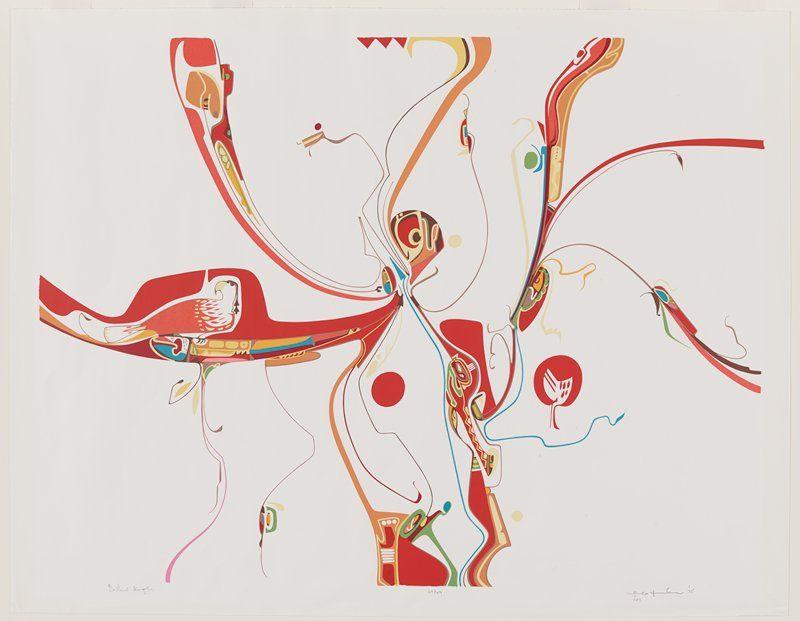 Red and Yellow Eagle Logo - Red Eagle, Alex Janvier | Mia