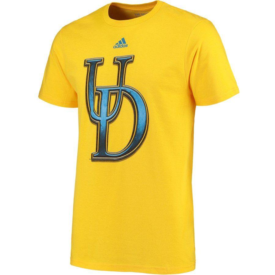 Delaware Fighting Blue Heads Logo - Delaware Fightin' Blue Hens Adidas Chromed Logo T Shirt