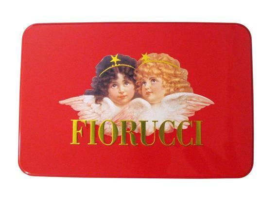 Angel Red Logo - Fiorucci Angels Cherubs Logo Red Tin Case Designer Italian