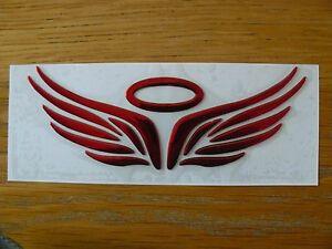 Angel Red Logo - iPad Laptop Sticker 3D Logo Red Angel Wings | eBay