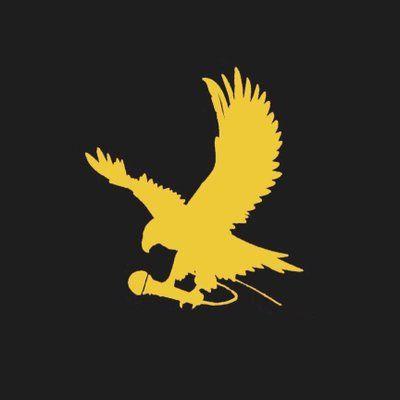 Red and Yellow Eagle Logo - Golden Eagle Radio #EarthDay make sure to show