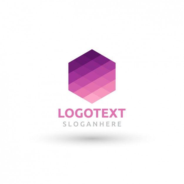 Hexagon Shape Logo - Geometric logo in hexagon shape Vector