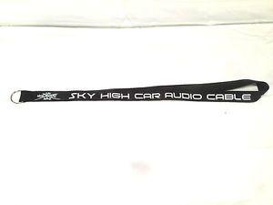 Lanyard with White Logo - Sky High Car Audio LANYARD Black with White Logo and Writing