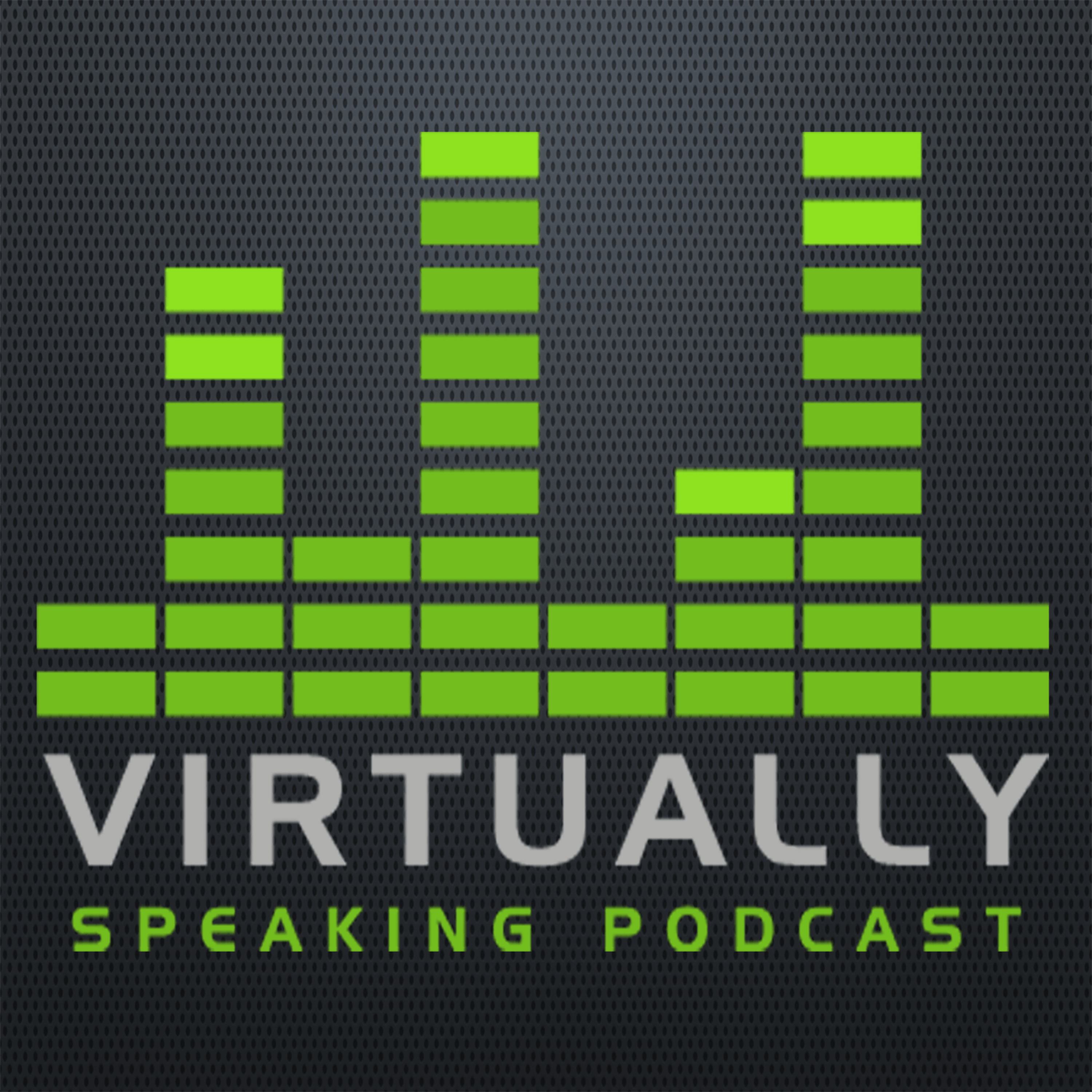 iTunes Green Logo - Virtually Speaking Podcast