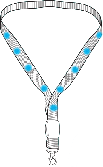 Lanyard with White Logo - CrowdSync Technology LED Lanyards for Events