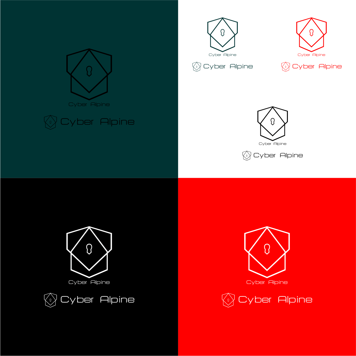 Red Alpine Logo - Professional, Bold, It Company Logo Design for Cyber Alpine