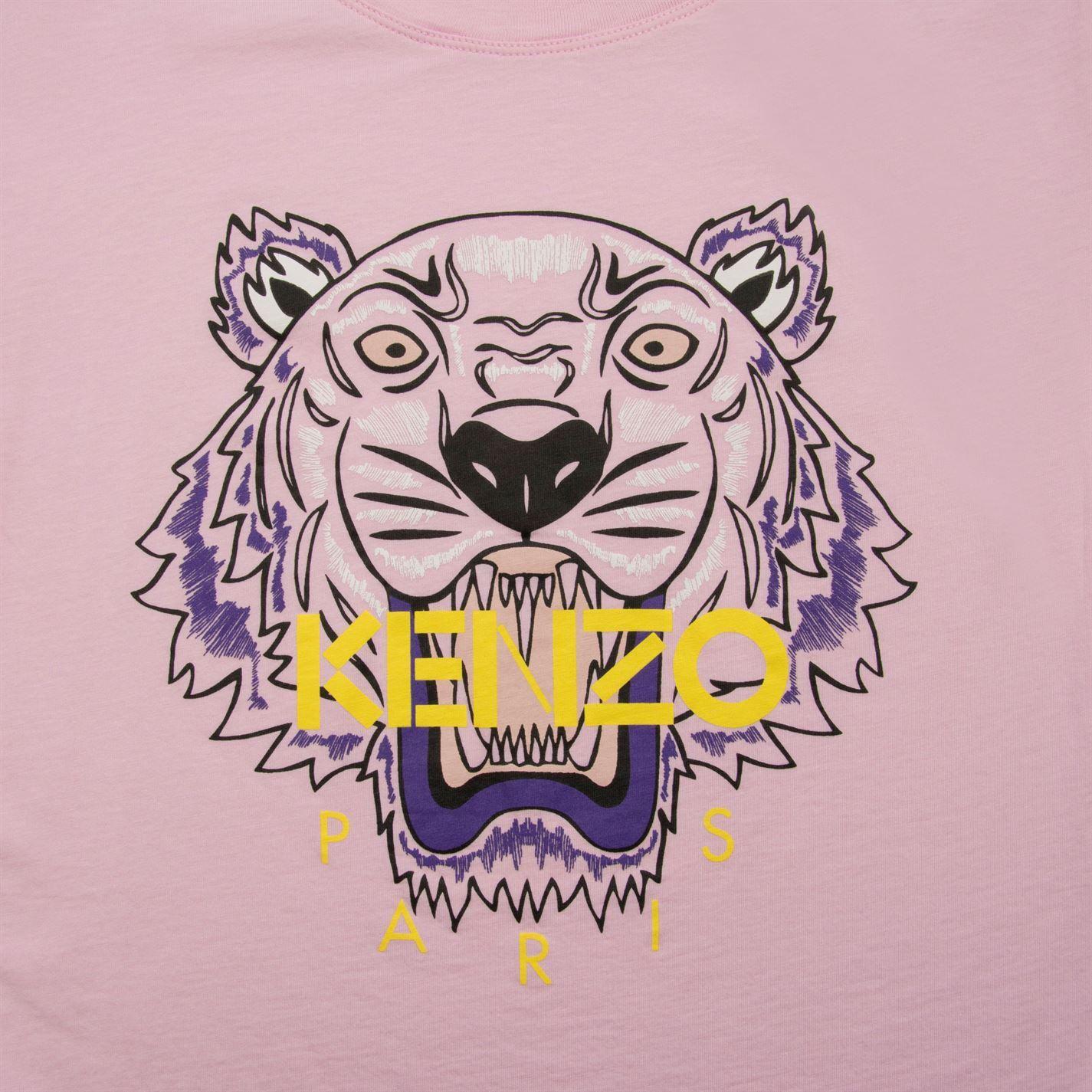Kenzo Lion Logo - KENZO Tiger Logo T Shirt in Pink - Lyst