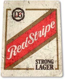 Red Stripe Lager Logo - Red Stripe Beer Logo Jamaican Lager Retro Wall Decor Bar Man Cave ...