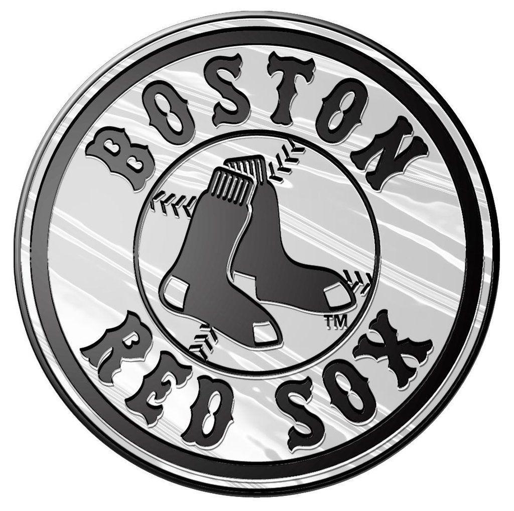 Red and Silver Round Logo - Boston Red Sox Auto Emblem - Silver - Round Logo | Boston Red Sox ...