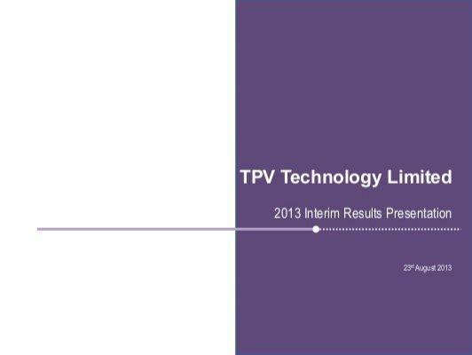 TPV Technology Logo - TPV Technology Limited - TodayIR.com