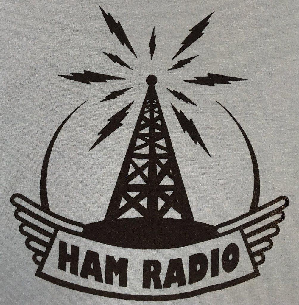 Radio Tower Logo - T125 -Retro Ham Radio Tower