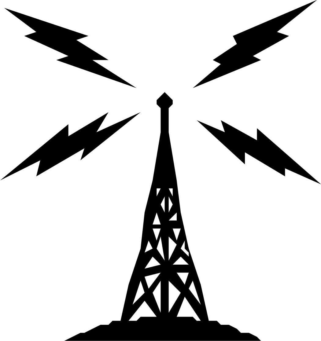 Radio Tower Logo - Image For Vintage Radio Tower Logo