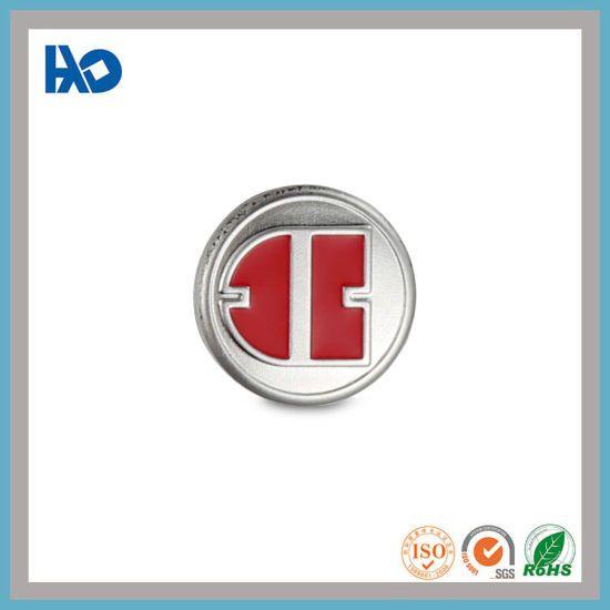 Red and Silver Round Logo - China Private Custom Silver Round Shape Embossed Aluminum Label ...