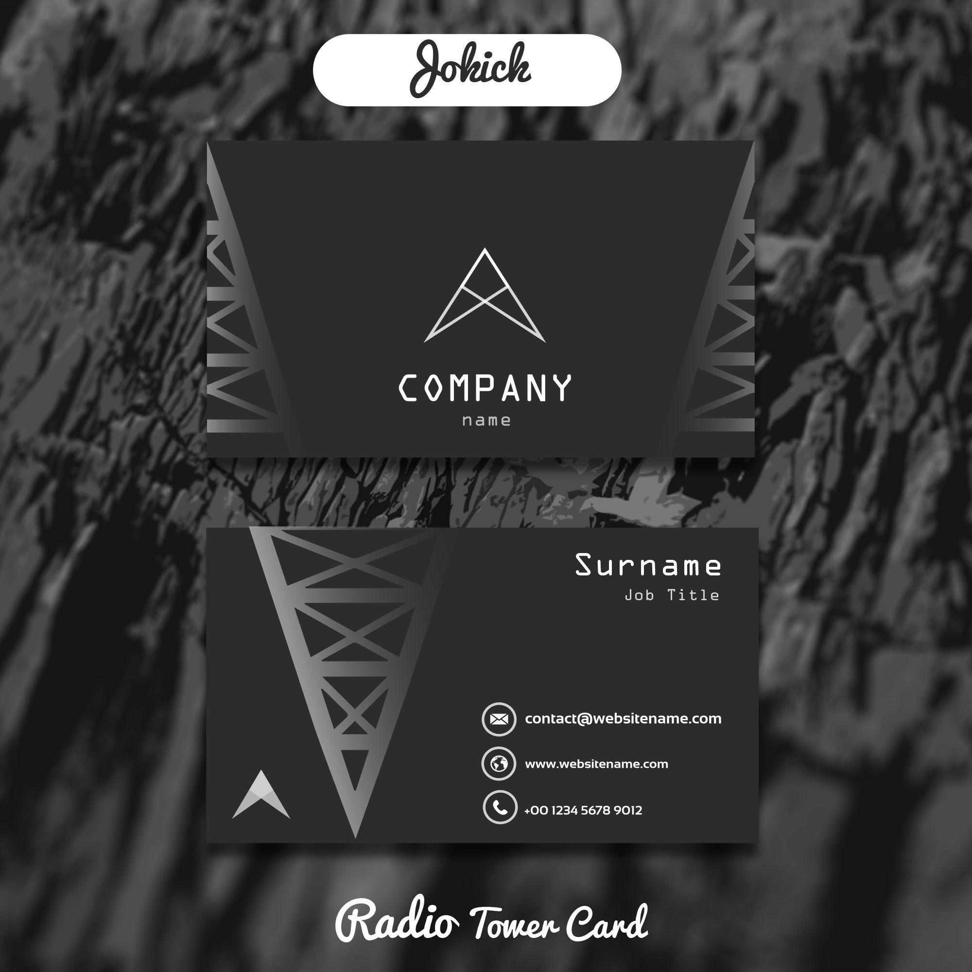 Radio Tower Logo - Radio Tower! Business Card Design, Which has White and Black colors ...