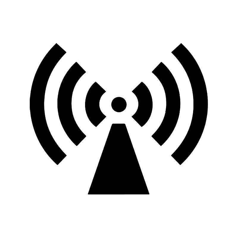 Radio Tower Logo - Wifi Radio Tower Vinyl Sticker