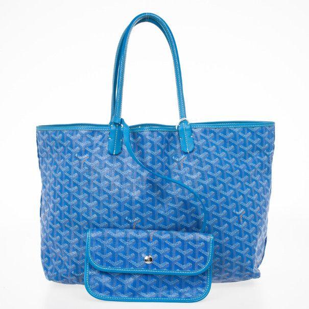Blue Goyard Logo - Buy Goyard Light Blue Saint Louis PM Bag 29251 at best price